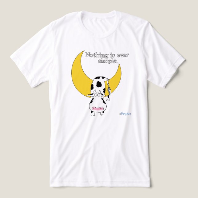 NOTHING IS EVER SIMPLE by Sandra Boynton Tri-Blend Shirt (Design Front)