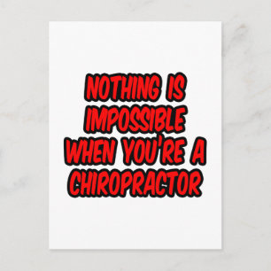Nothing Is Impossible...Chiropractor Postcard