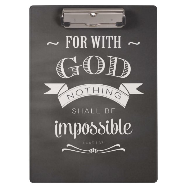 Nothing is Impossible Clipboard (Front)