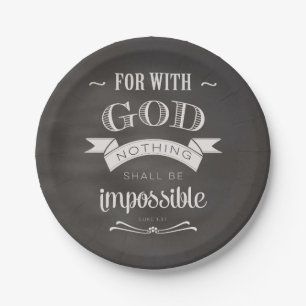 Nothing is Impossible Paper Plate