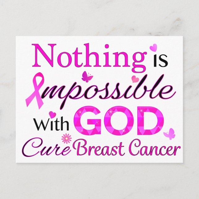 Nothing is Impossible With GOD Postcard (Front)