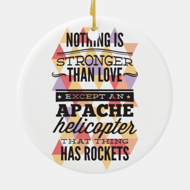 Nothing Is Stronger Than Love Ceramic Tree Decoration (Back)