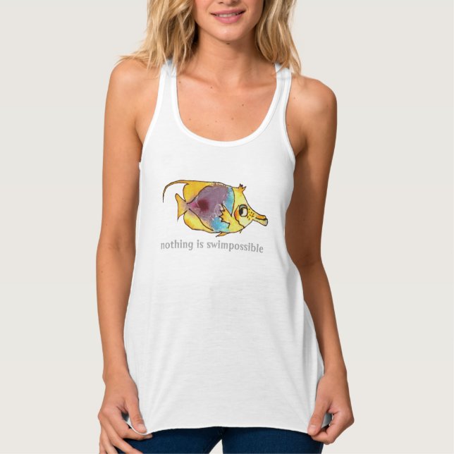 Nothing is Swimpossible Butterfly Fish Singlet (Front)