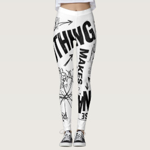 NOTHING MAKES SENSE   Brutalist Anti Design Statem Leggings
