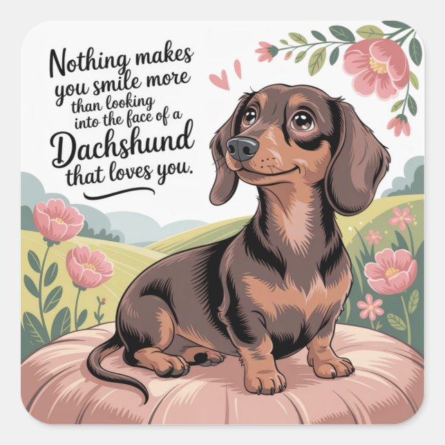 Nothing Makes You Smile Square Sticker (Front)