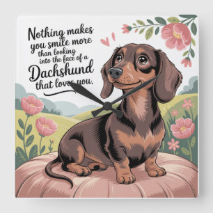 Nothing Makes You Smile Square Wall Clock
