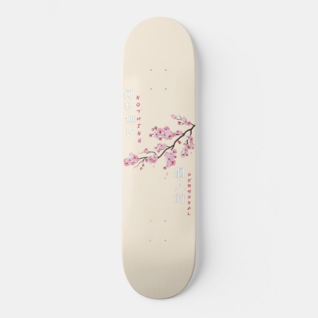 Nothing Personal - Cherry Blossom Skateboard (Front)