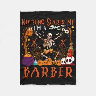 Nothing Scares Me I'm A Rber Halloween Skeleton Fleece Blanket