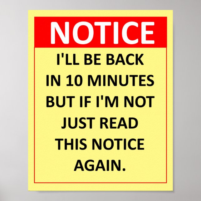 Notice Poster (Front)