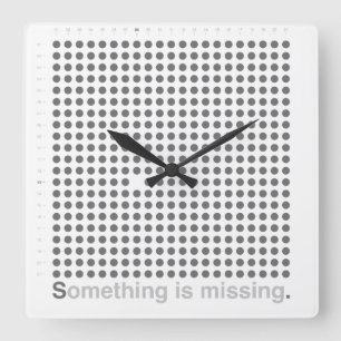 NOTICE SQUARE WALL CLOCK