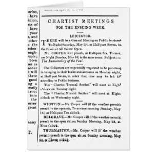 Notices for Chartist Meetings
