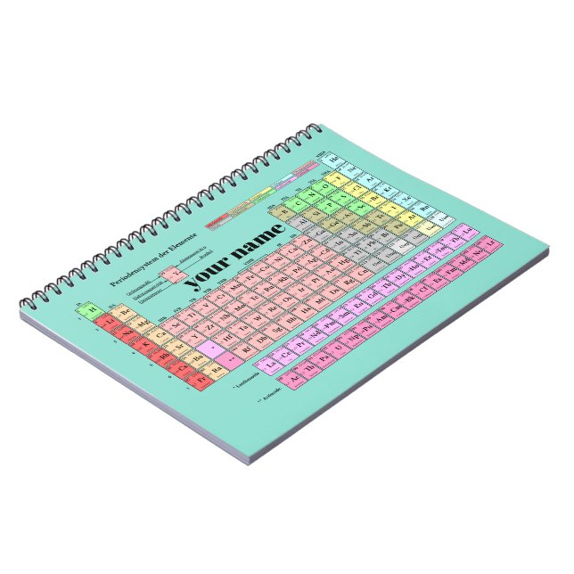 Notizbuch Periodensystem der Elemente Notebook (Left Side)