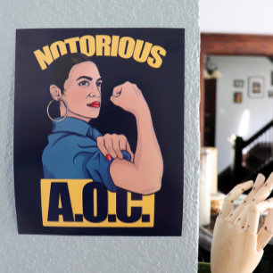 Notorious AOC alexandria ocasio cortez retro rosie Postcard