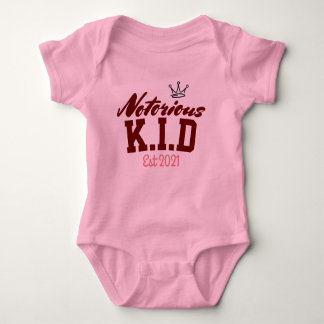 Notorious k.i.d  pink  baby bodysuit