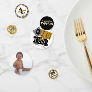 Notorious One 90's Hip Hop 1st Birthday Photo Con Confetti