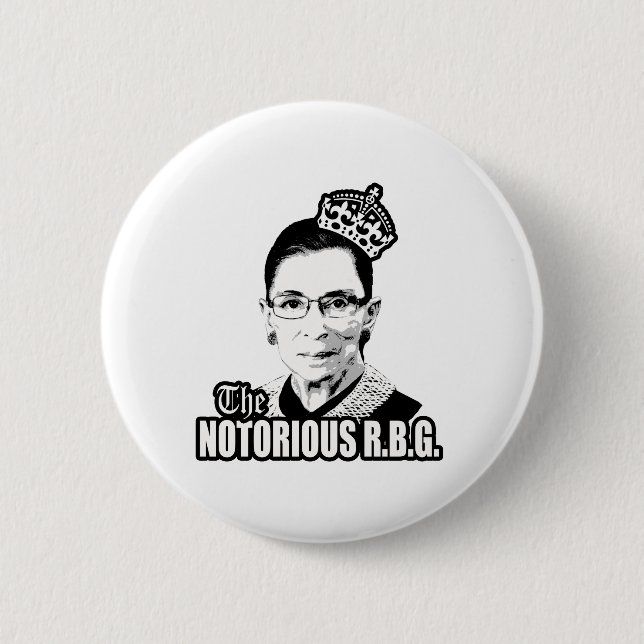 Notorious R.B.G. 6 Cm Round Badge (Front)
