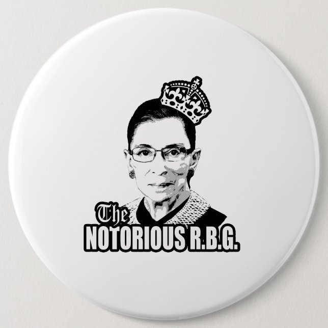 Notorious R.B.G. 6 Cm Round Badge (Front)