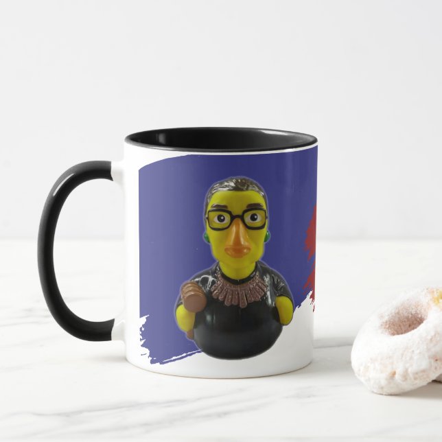 Notorious RB Gins-Bird- Supreme Court Rubber Duck Mug (With Donut)