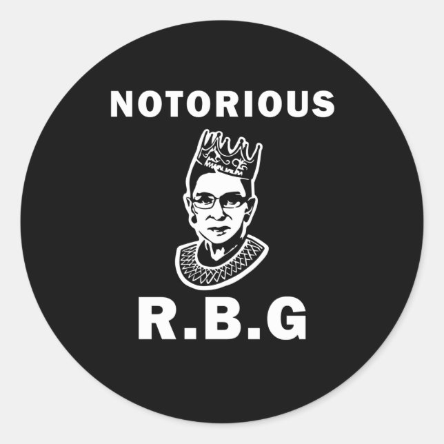 Notorious RBG Classic Round Sticker (Front)