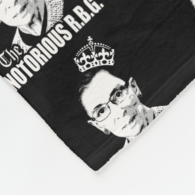 Notorious RBG Fleece Blanket (Corner)