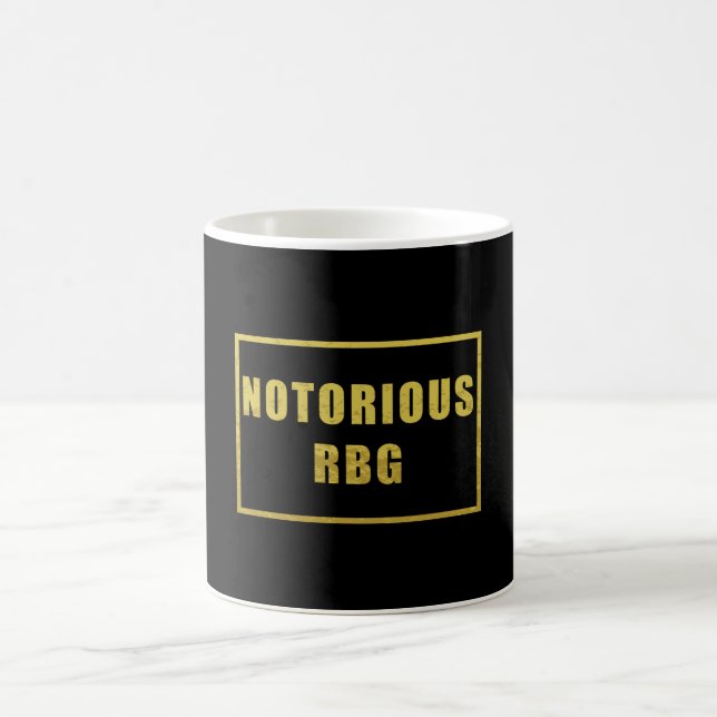 Notorious RBG - Gold & Black Feminist Tribute Coffee Mug (Center)