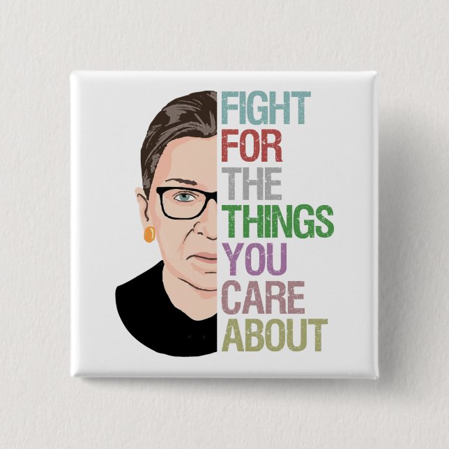 Notorious RBG Ruth Bader Ginsburg 15 Cm Square Badge (Front)