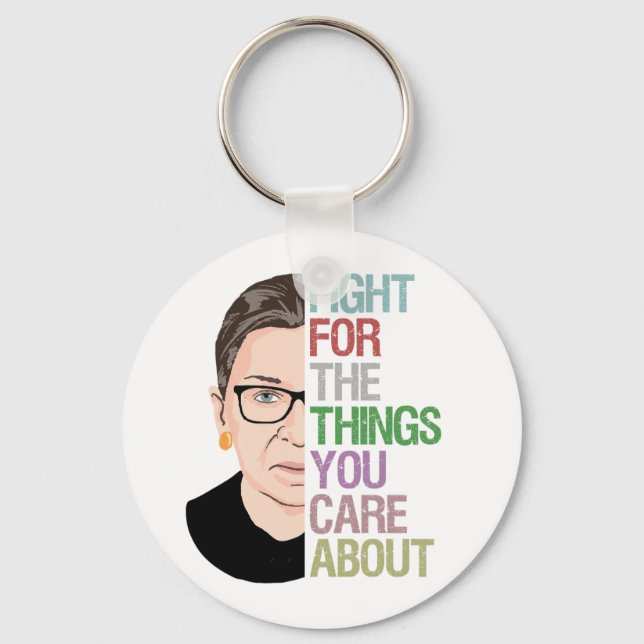 Notorious RBG Ruth Bader Ginsburg Key Ring (Front)