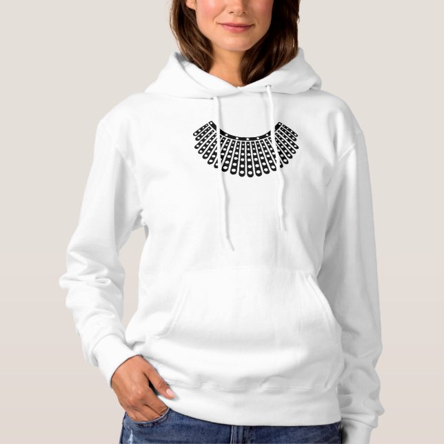 Notorious RBG, Ruth Bader Ginsburg, RBG collar Hoodie (Front)