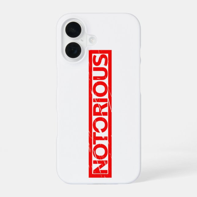 Notorious Stamp iPhone 16 Case (Back)