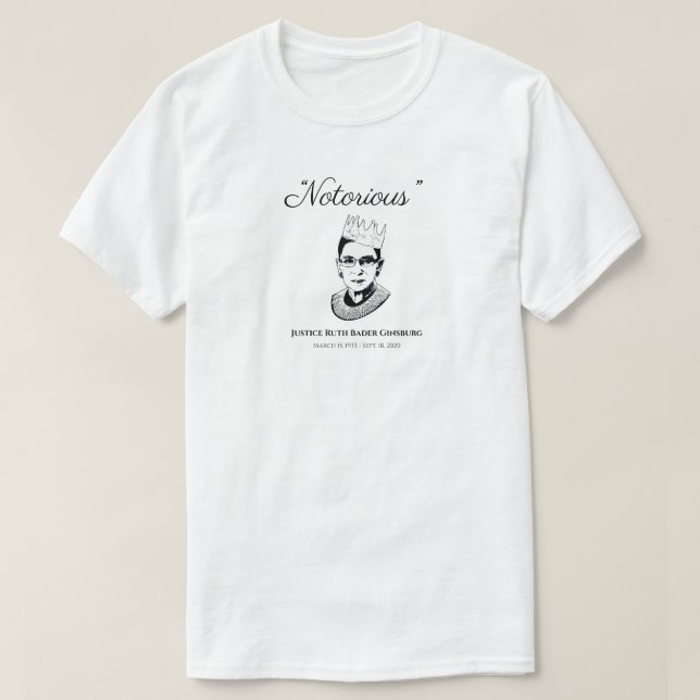 Notorious, white T-Shirt (Design Front)