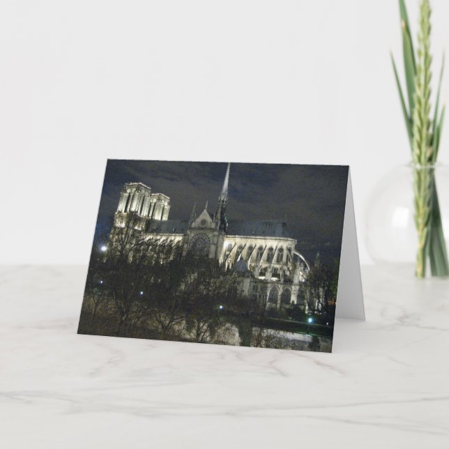 Notre Dame at Night Card (Front)