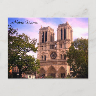 notre dame bright postcard
