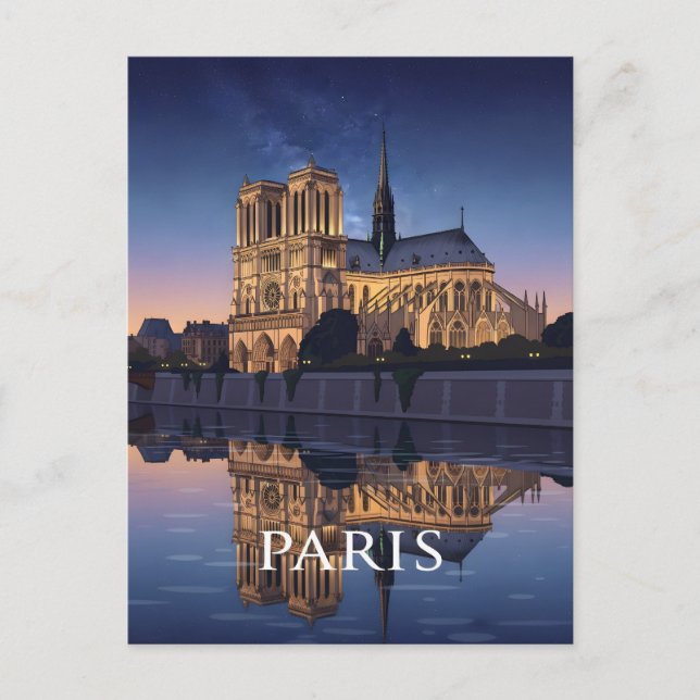 Notre Dame Cathedra Paris France Postcard (Front)