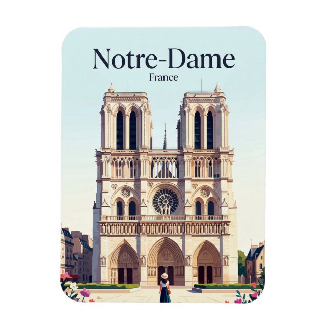 Notre-Dame Cathedral France Magnet (Vertical)