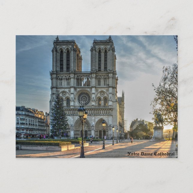 Notre Dame Cathedral Holiday Postcard (Front)