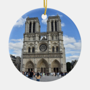 Notre Dame Cathedral, Paris, France Ceramic Tree Decoration