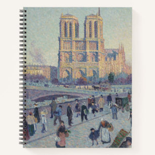 Notre Dame Cathedral Paris France Classic Painting Notebook