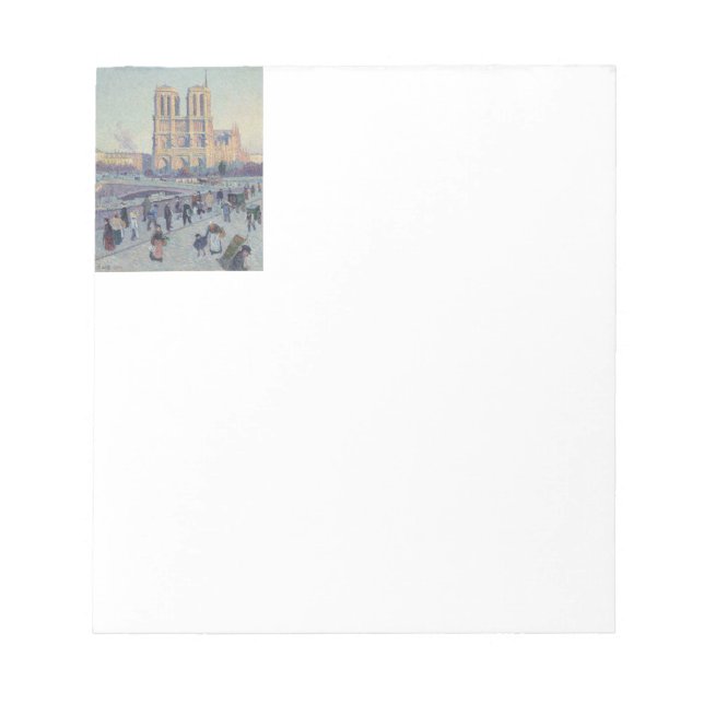Notre Dame Cathedral Paris France Classic Painting Notepad (Front)