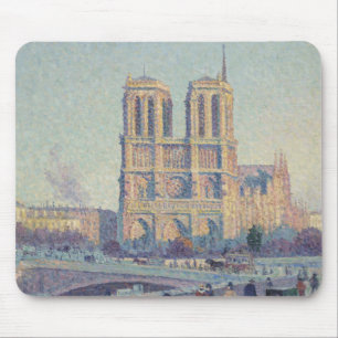 Notre Dame Cathedral Paris France Painting Mouse Pad