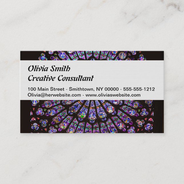 Notre Dame Cathedral Paris Rose Window Business Card (Front)