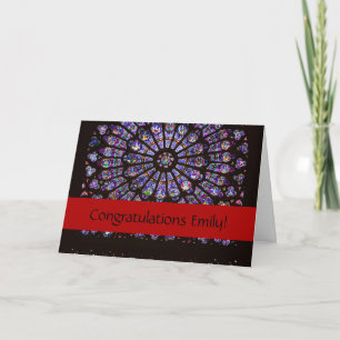 Notre Dame Cathedral Paris Rose Window Card