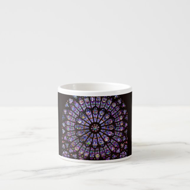 Notre Dame Cathedral Paris Rose Window Espresso Cup (Front)
