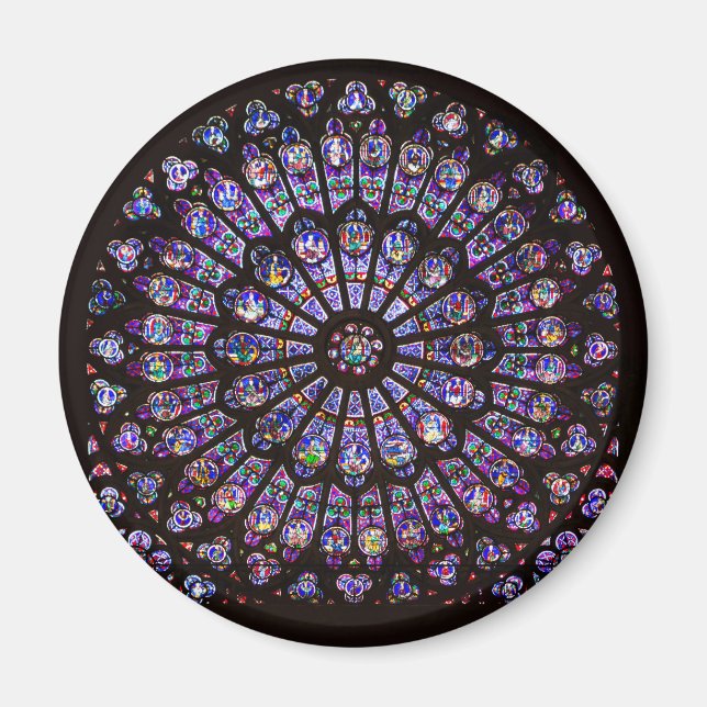 Notre Dame Cathedral Paris Rose Window Magnet (Front)