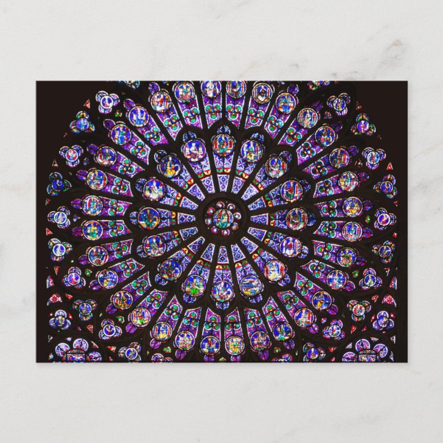 Notre Dame Cathedral Paris Rose Window Postcard (Front)