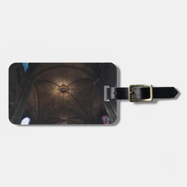 Notre Dame Ceiling Luggage Tag (Front Horizontal)