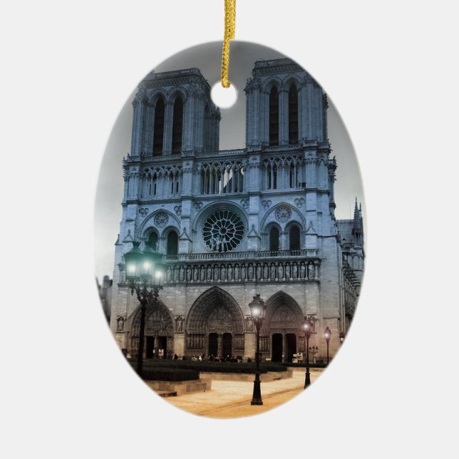 Notre Dame Ceramic Tree Decoration (Front)
