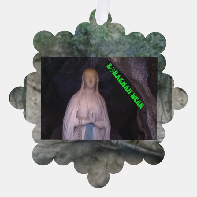 Notre Dame de Lourdes Tree Decoration Card (Front)