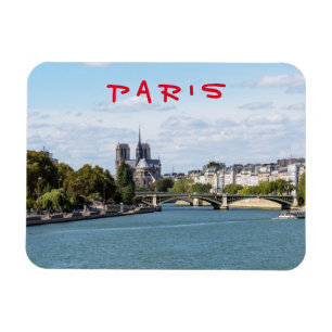 Notre Dame de Paris and Seine river - France Magnet