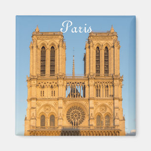 Notre Dame de Paris at Golden Hour - Paris, France Magnet