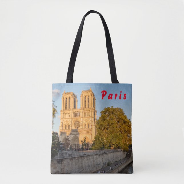 Notre Dame de Paris at Golden Hour - Paris, France Tote Bag (Front)
